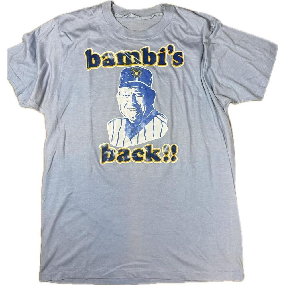 Vintage Single Stitch 70s 80s Bambi's Back! Brewers Baseball Tee